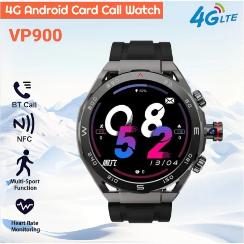 

Смарт-часы VP900, GPS-навигация, AMOLED HD-экран, фитнес, 4G, SIM-карта, камера, видеозвонок, водонепроницаемые умные часы, новинка 2025 г.