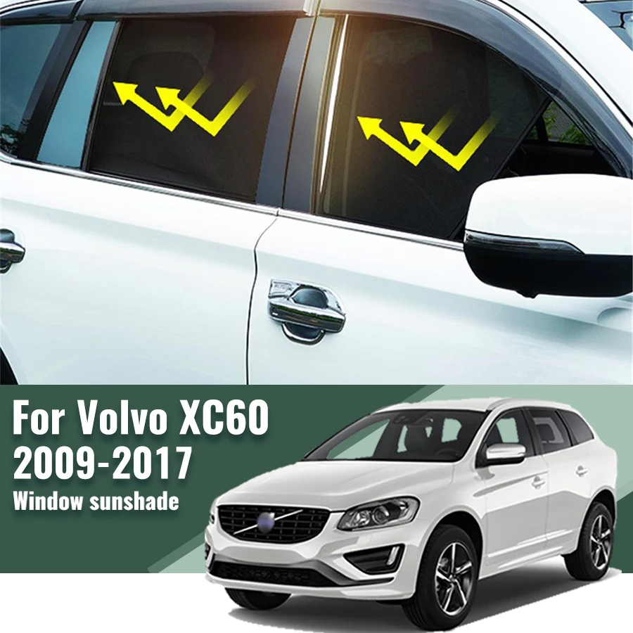 For Volvo XC60 2009-2015 2016 2017 Magnetic Car Sunshade Shield Front Windshield Frame Curtain Rear Side Window Sun Shades