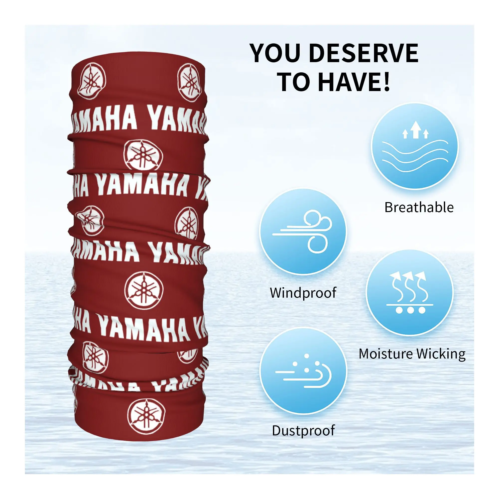 Custom Y-Yamahas Moto Red Winter Headband Neck Warmer Women Men Ski Hunting Tube Scarf Face Bandana Gaiter