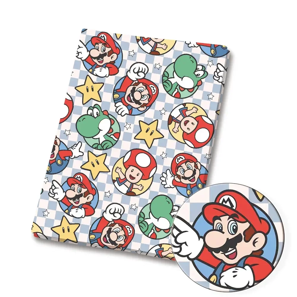 Mario game Fabric140*50cm Handmade Sewing Patchwork Quilting Baby Dress Home Sheet Printed Fabric Fabric Sewing Kids