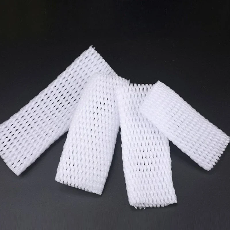 White Fruit Protective Net Cover Shockproof Scalable Elastic Foam Network Tube Packing Apple Orange Transport Protect Mesh Bag