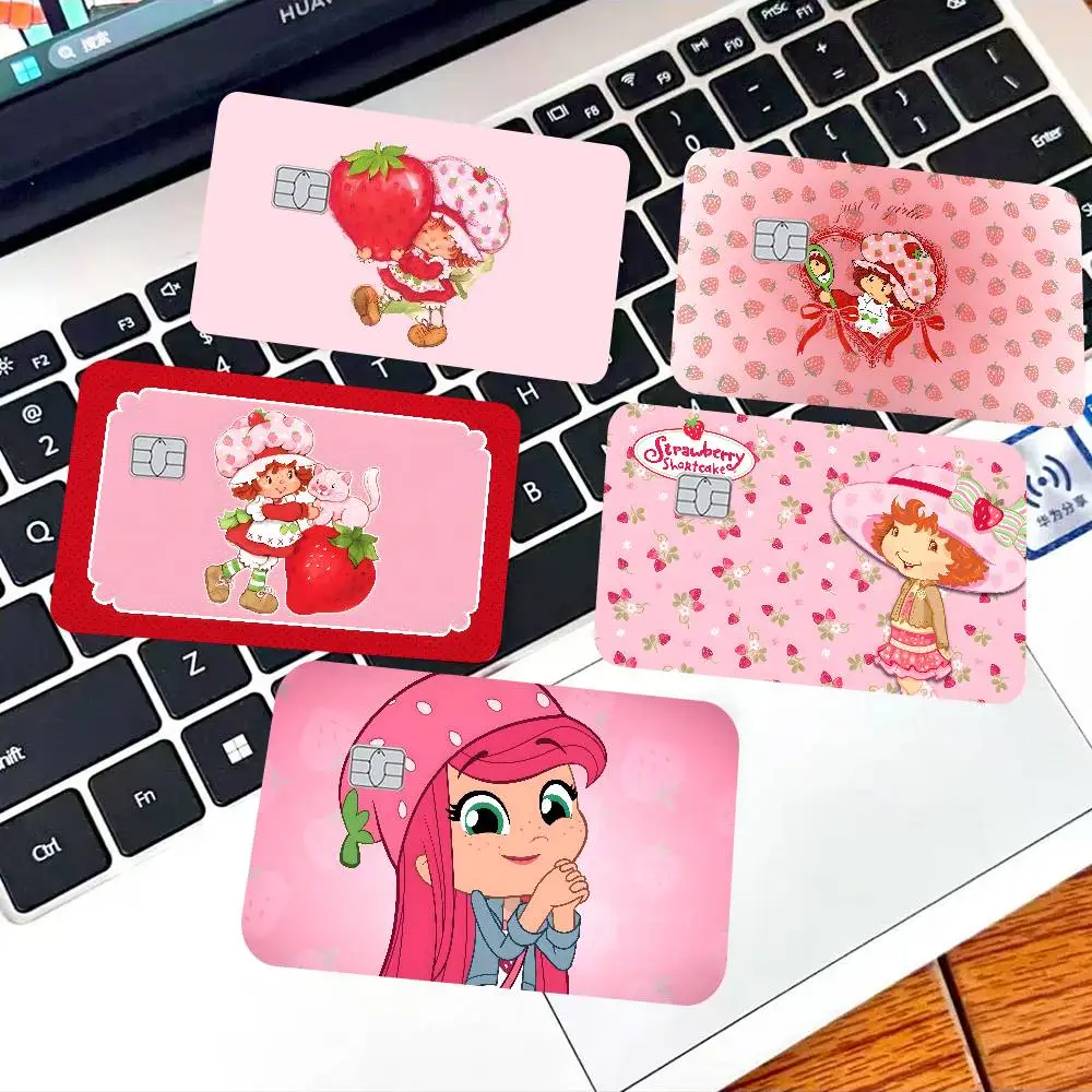 Sweet S-Strawberry S-Shortcake Game Anime Sticker Film Skin Cover Case for Small Large No Chip Debit Credit Card Front Side