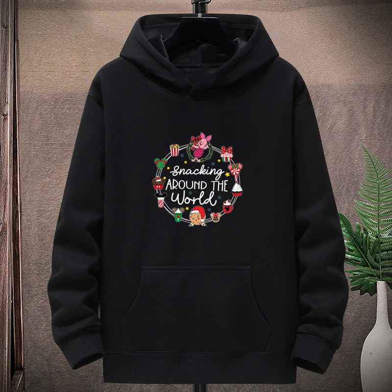 

Disney Christmas Gift 2025 Holiday Limited Parent-child Clothing Plus Velvet Sweater Children's Hoodie