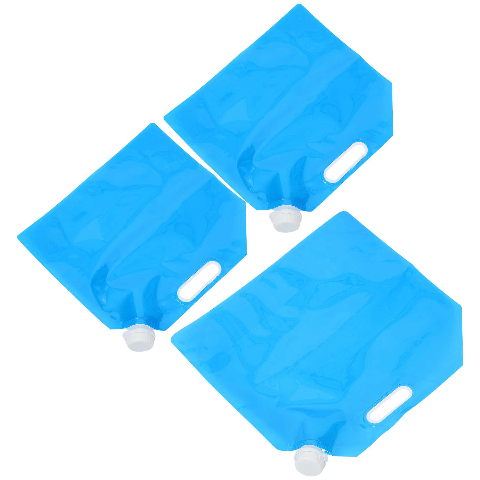 

3 Pcs Portable Water Storage Bag Outdoor Container Camping Foldable Practical Sports Pouch Pe Activity Durable