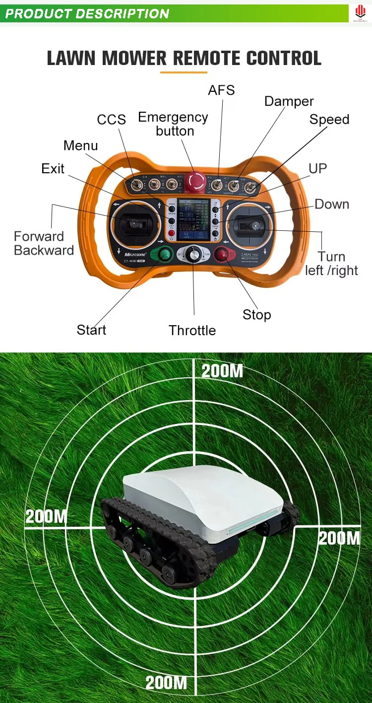 CE-gecertificeerde afstandsbediening lithiumbatterij grasmaaierrobot Stil en milieuvriendelijk voor tuinen en boerderijen