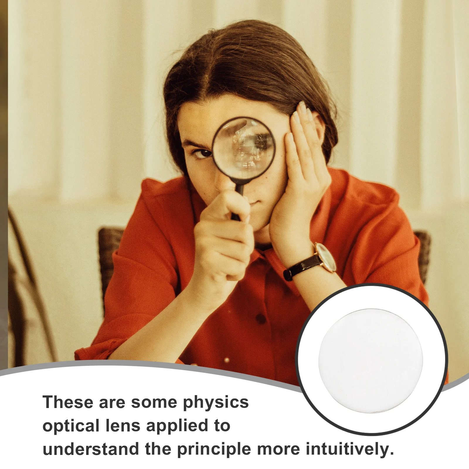 

12Pcs Transparent Optical Lens Kit Practical Convex Lenses for Physics Teaching Lightweight and Portable Convex Lens