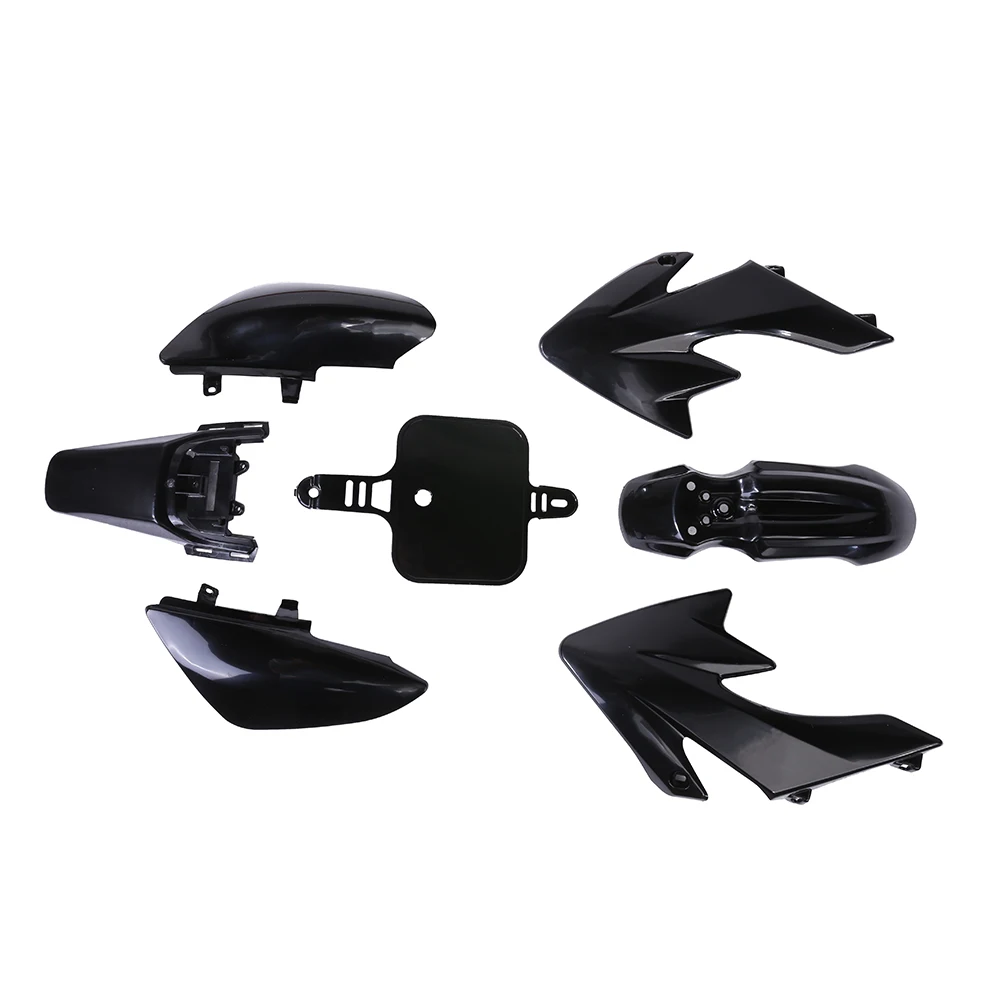 Black Plastic Fairing Kit for Honda CRF XR 50 CRF 125cc SSR PRO Pit Dirt Bike Car Ornamental Mouldin Automobile Car Ornamental