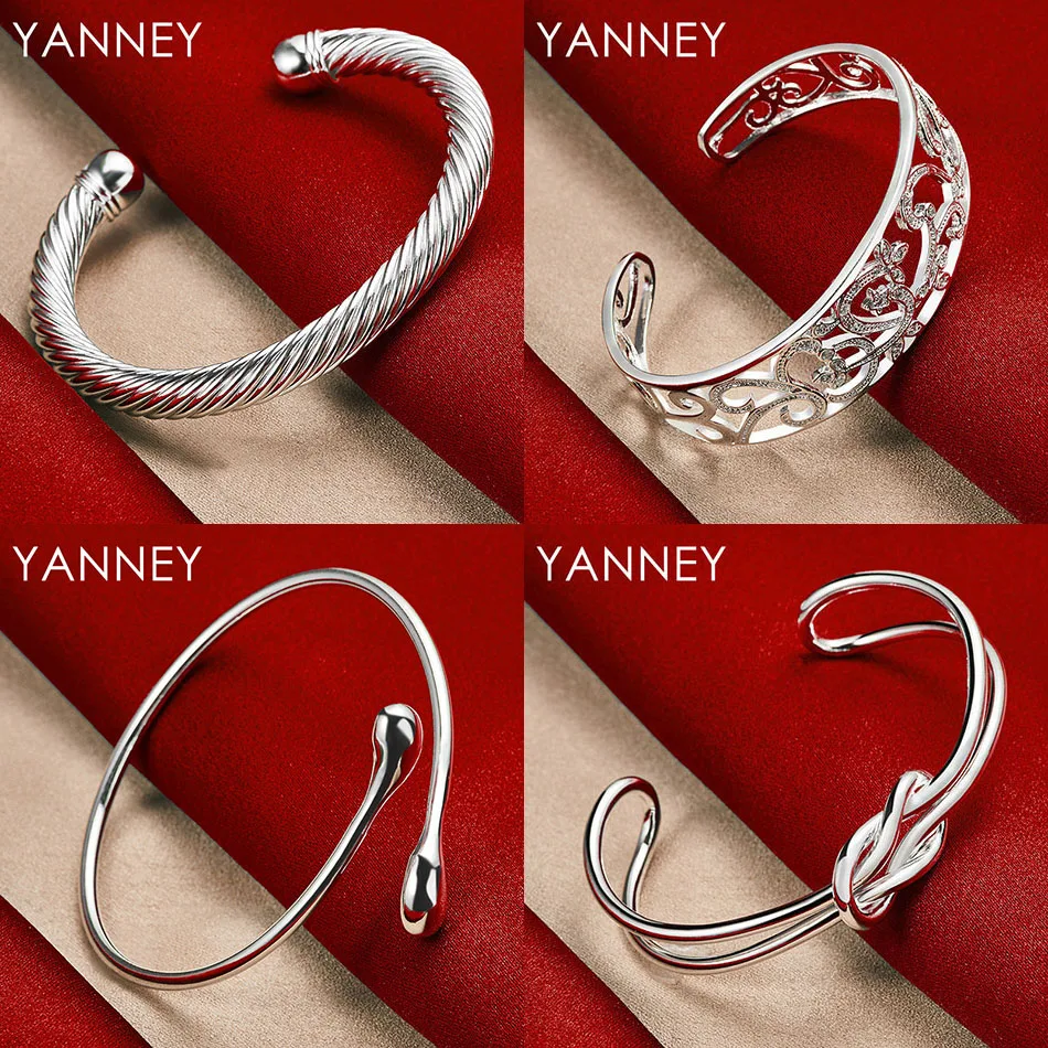 

Charm 925 Sterling Silver Exquisite Water Drop Hollow Bracelet Women Fashion Accessories Wedding Party Gift