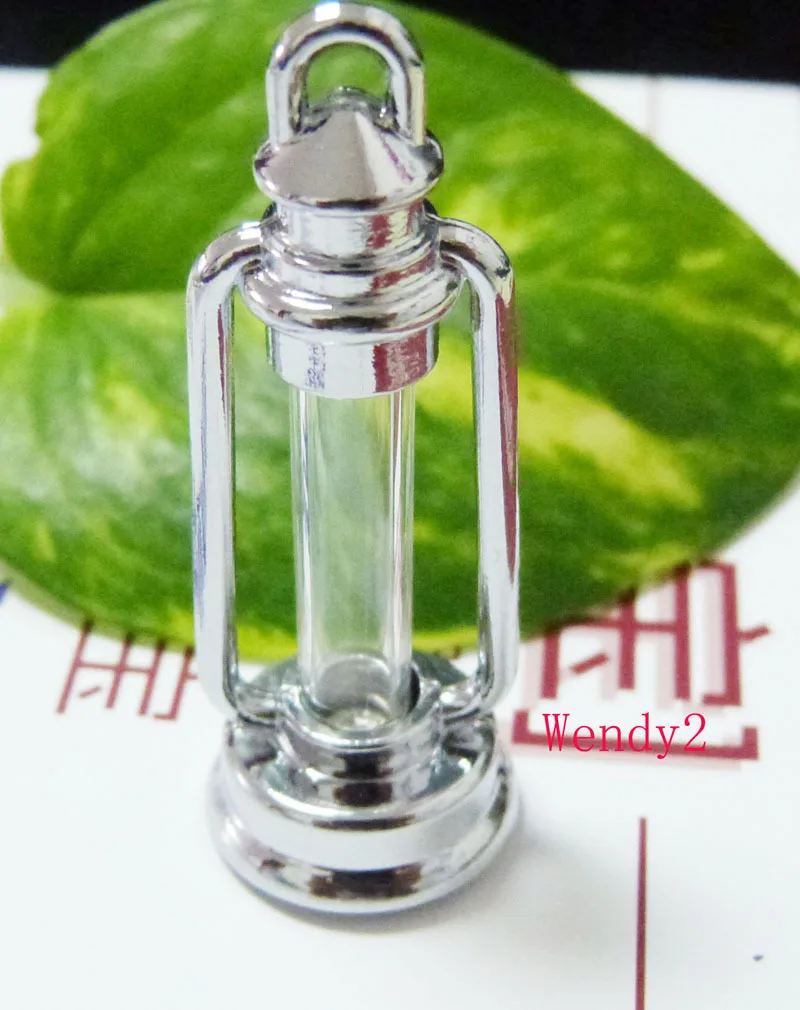 100PCS charm Hurricane Lamp rice writing vials & glass vial & Glass Vials For Rice Jewelry