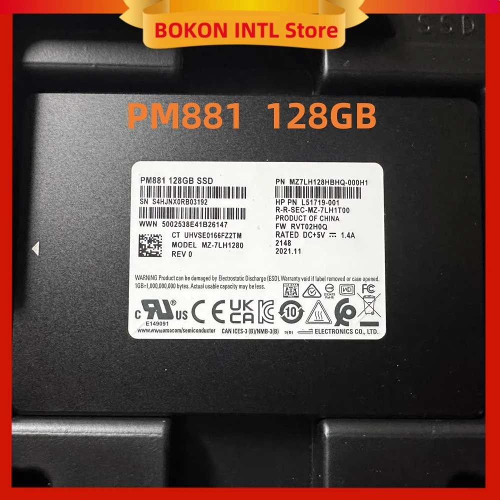 PM881 Solid State Hard Drive 128G 256G 512G M2 NGFF 2280 SATA3 2.5INCH  For Samsung