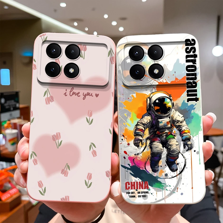 Case For Xiaomi Poco X6 Pro 5G Fashion Black Coconut Tree Silicone Soft Shockproof Casing For XiaomiPocoX6 Pro 5G Fundas Bumper