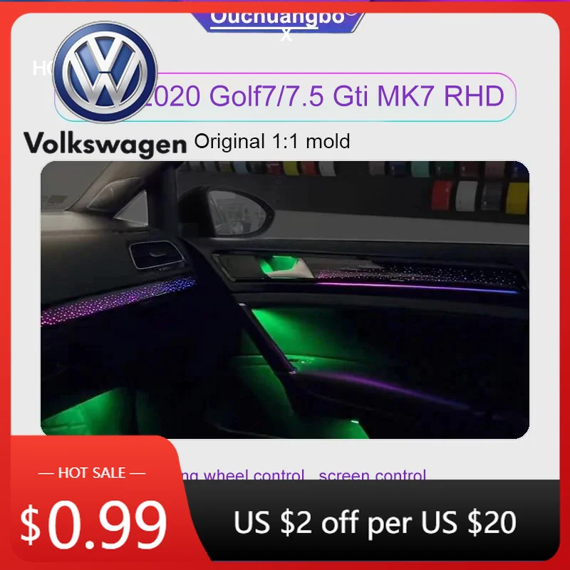 

Горячая новинка 2026: Атмосферная подсветка RHD для Volkswagen Ouchuangbo (VW Golf 7, GTI 7.5, MK7) 2014-2020 – Создайте идеальную атмосферу и настроение.