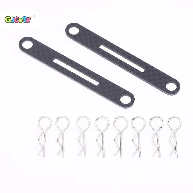 Tamiya TT02 XV01 XV02 1/10 RC Car Invisible Body Mount Post; Carbon Fiber Front Rear Crossmember Upgrade Parts