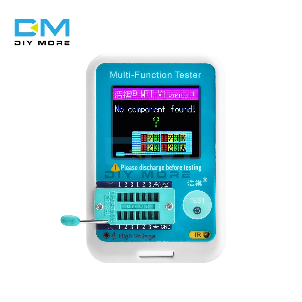 MTT-V1 High Precision Transistor Tester LCD Digital Meter Diode Triode Capacitance ESR MOS/PNP/NPN LCR MOSFET TFT