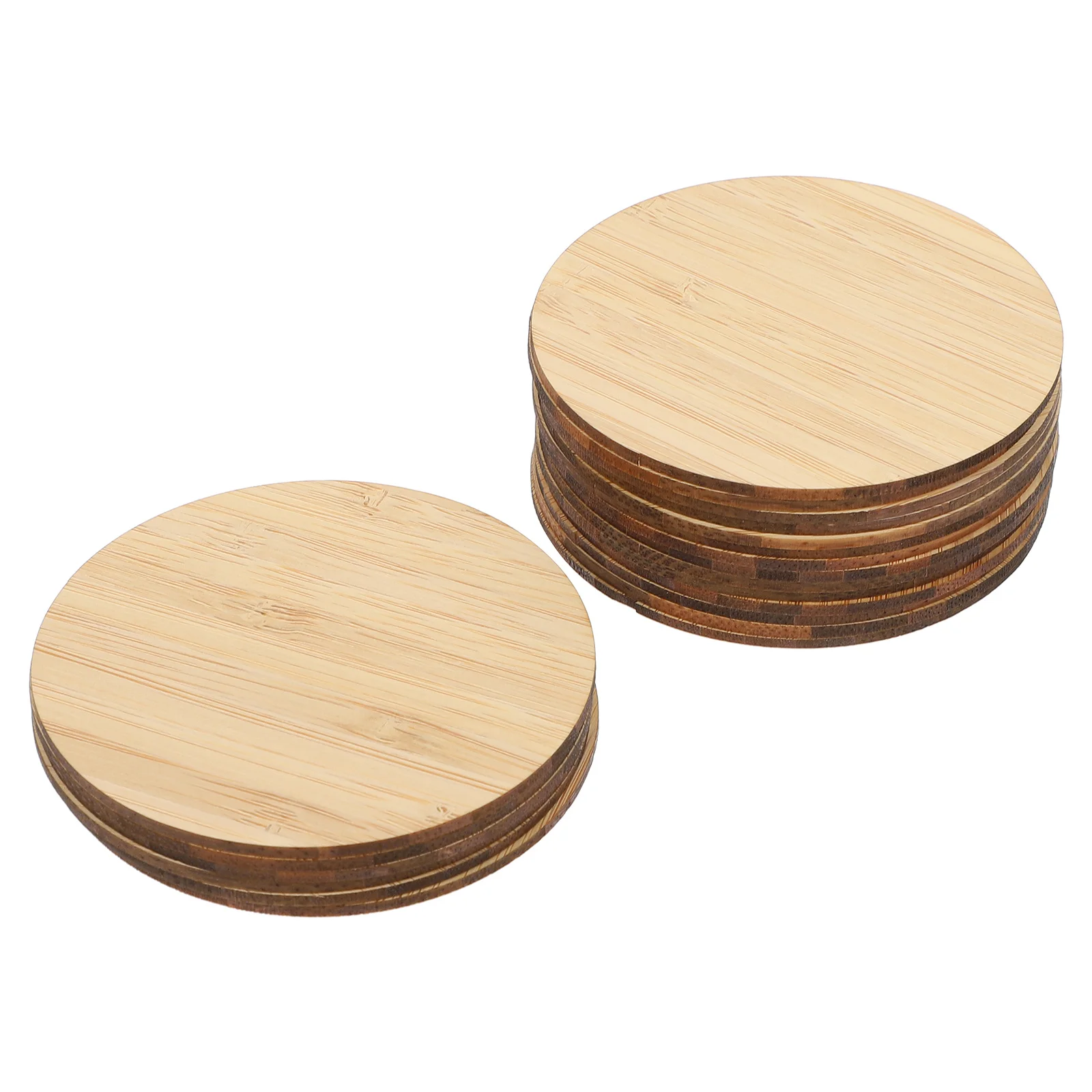 

20pcs Unfinished Bamboo Slices Round Diy Painting Pieces For Kids Craft Activity Wooden Decor Handicraft Sewing