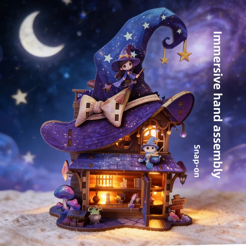 Magic Wonderland DIY Wooden Puzzle House 3D Building Model Miniature Landscape Creative Gift for Kids & Adults