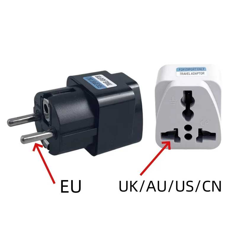 1szt Wtyczka UE Adapter elektryczny Uniwersalna gniazdo zasilania Konwerter gniazda AC USA do UE Korea Hiszpania Francja Rosja Zasilacz sieciowy AC