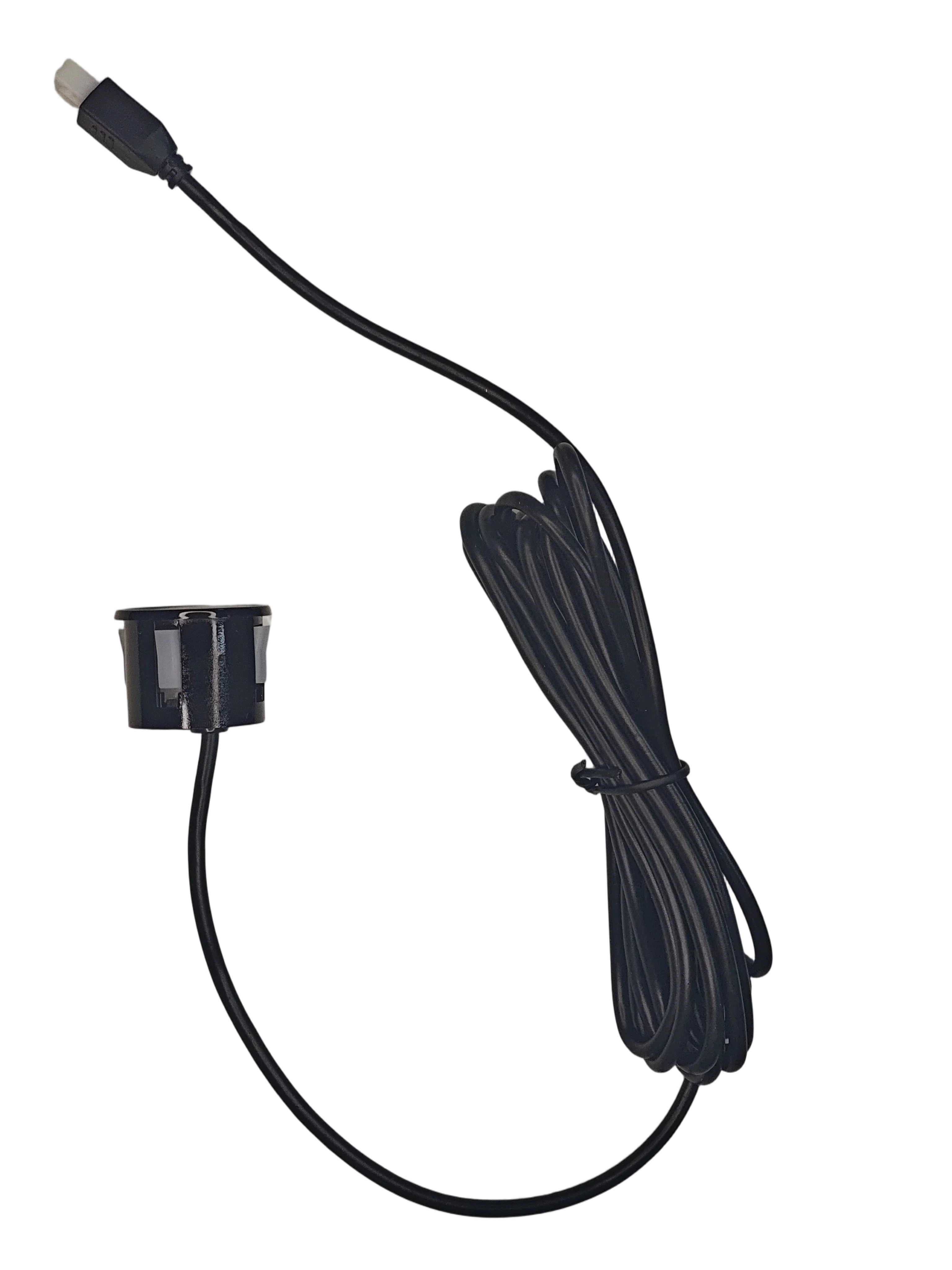 High‑Sensitivity Parking Sensor Car Reverse Radar Probe 22mm Drilling Hole Diameter 2.3M Cable Length Auto Backup Detector BLACK