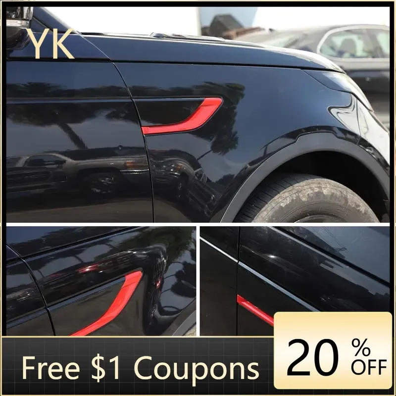 

For Land Rover Discovery 5 LR5 2017-2024 ABS Black Car Side Air Fender Vent Cover Decorate Car Accessories