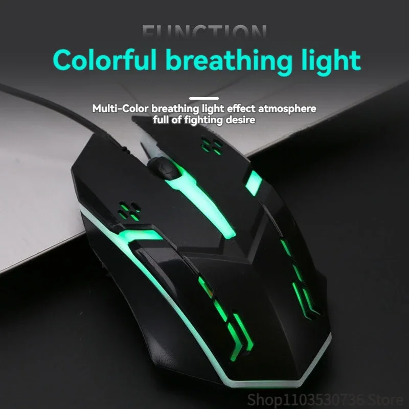 Mouse ergonômico para jogos com fio USB Mouse para jogos RGB Mause Gamer Mouse Button LED Mouse silencioso para PC laptop