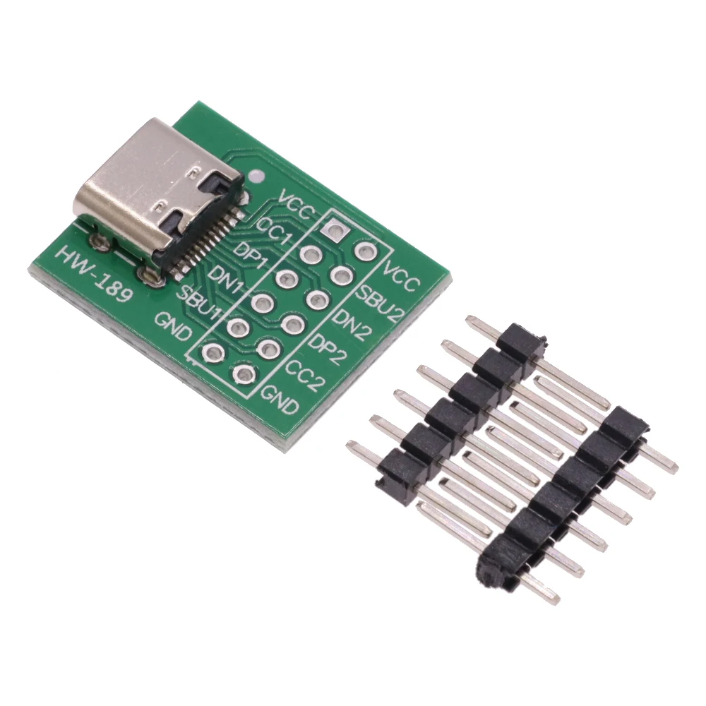 1PCS USB TYPE-C to DIP PCB Connector Pinboard Test Board Solder Female Dip Pin Header Adapter