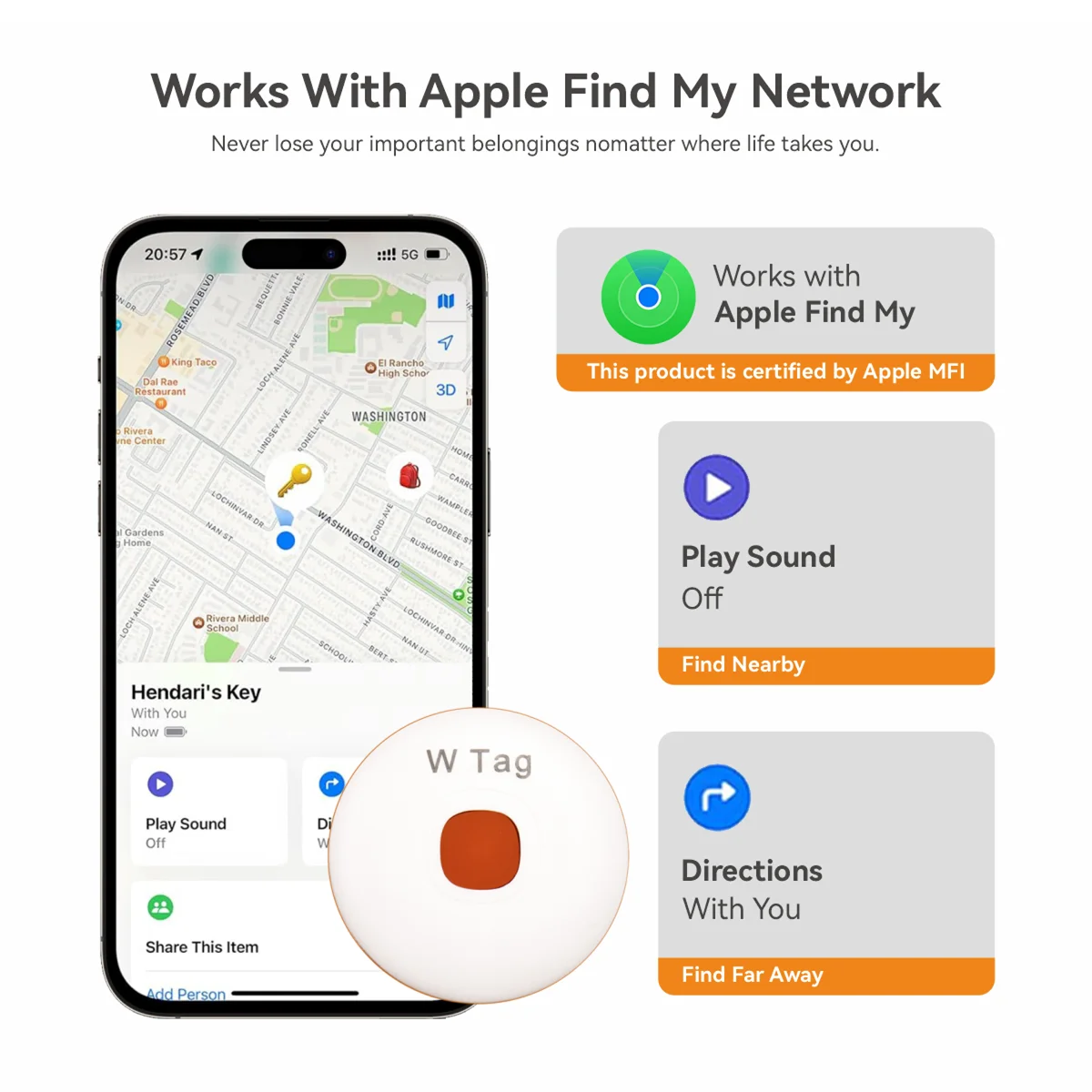 Smart Tag Air Tracker Bluetooth Search Locator Mini Air Tags Works With Find My Item Finders Device Global Positioning Anti Lost
