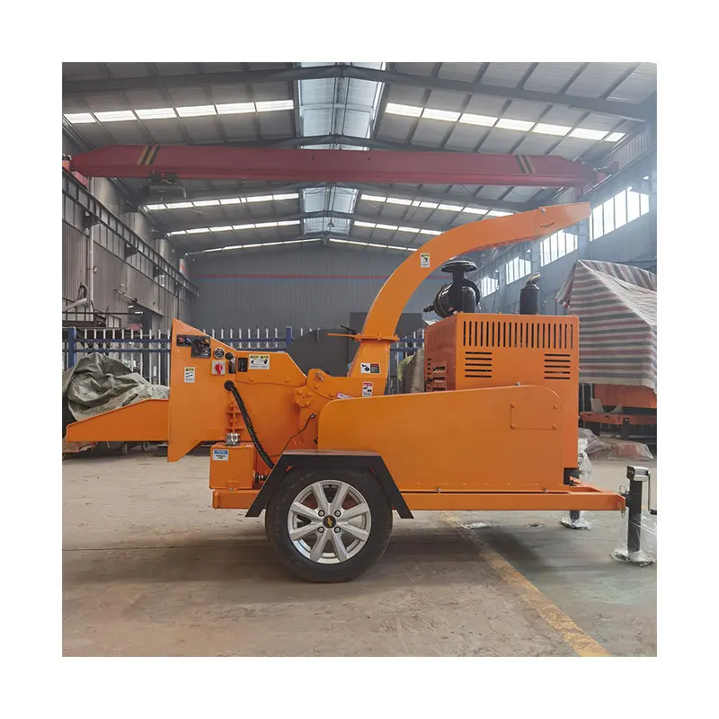 High Efficiency 6140 Industrial Wood Chipper Machine Eco-Friendly Diesel Branch Crusher Automatic Wood Chipper