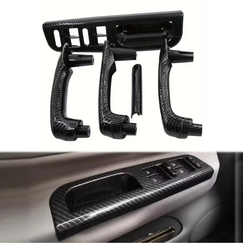 

LHD Car Interior Front Rear Left Right Carbon Fiber Door Pull Grab Handle For VW Bora Golf 4 MK4 Jetta 1999-2004 3B1867171E