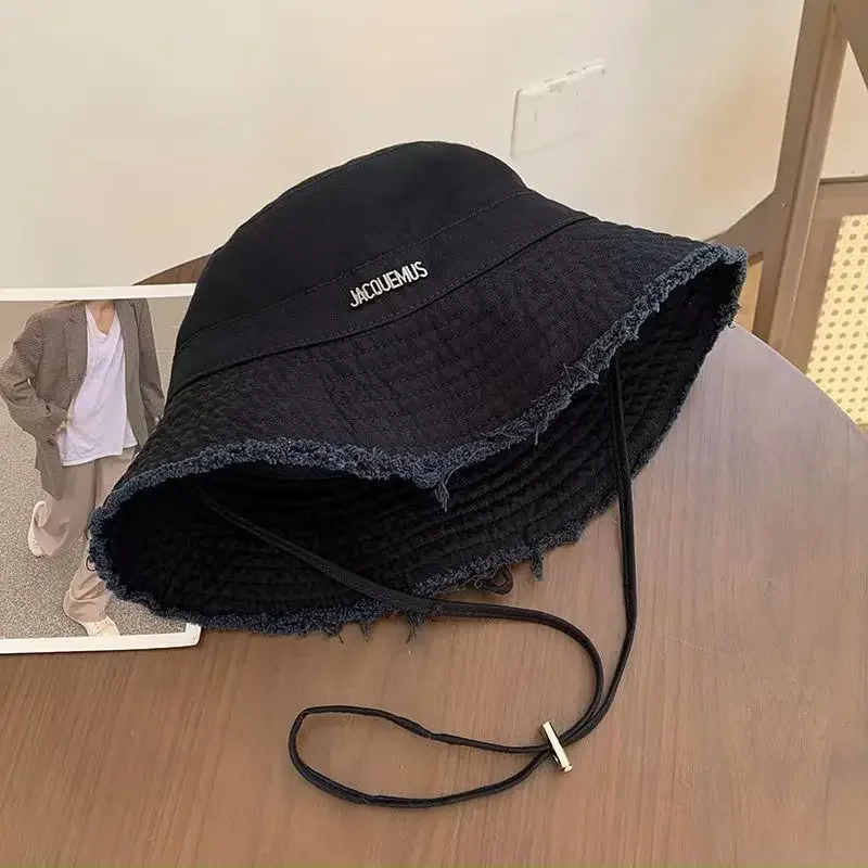 1 Pc Korean Version of Fisherman Hat Female Foldable Retro All-match Travel Edge Visor Hat Temperament Show Face Small Basin Hat