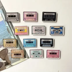 6Pcs Acrylic Miniature Mini Tape Radio Refrigerator Attached Home Decor Magnets Cute Magnets