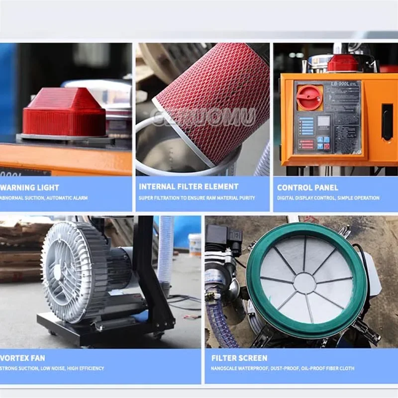 

800G Industrial Pneumatic Conveying Machine Stainless Steel Food Flour Powder Vacuum Feeder Conveyor 1.5KW/2.2KW