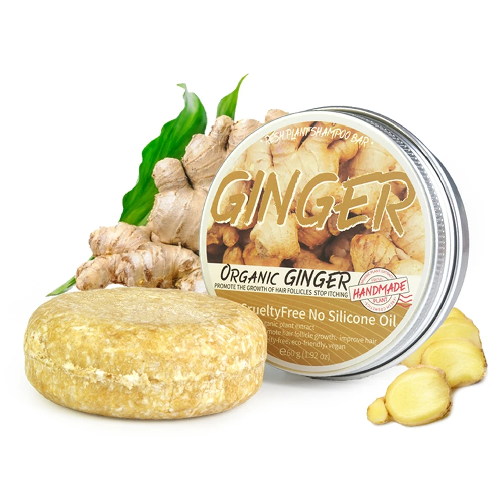 Ginger Polygonum Shampoo Soap Natural Organic Solid Shampoo Soap Bar Polygonum Essence Hair Darkening Korean Beauty Health