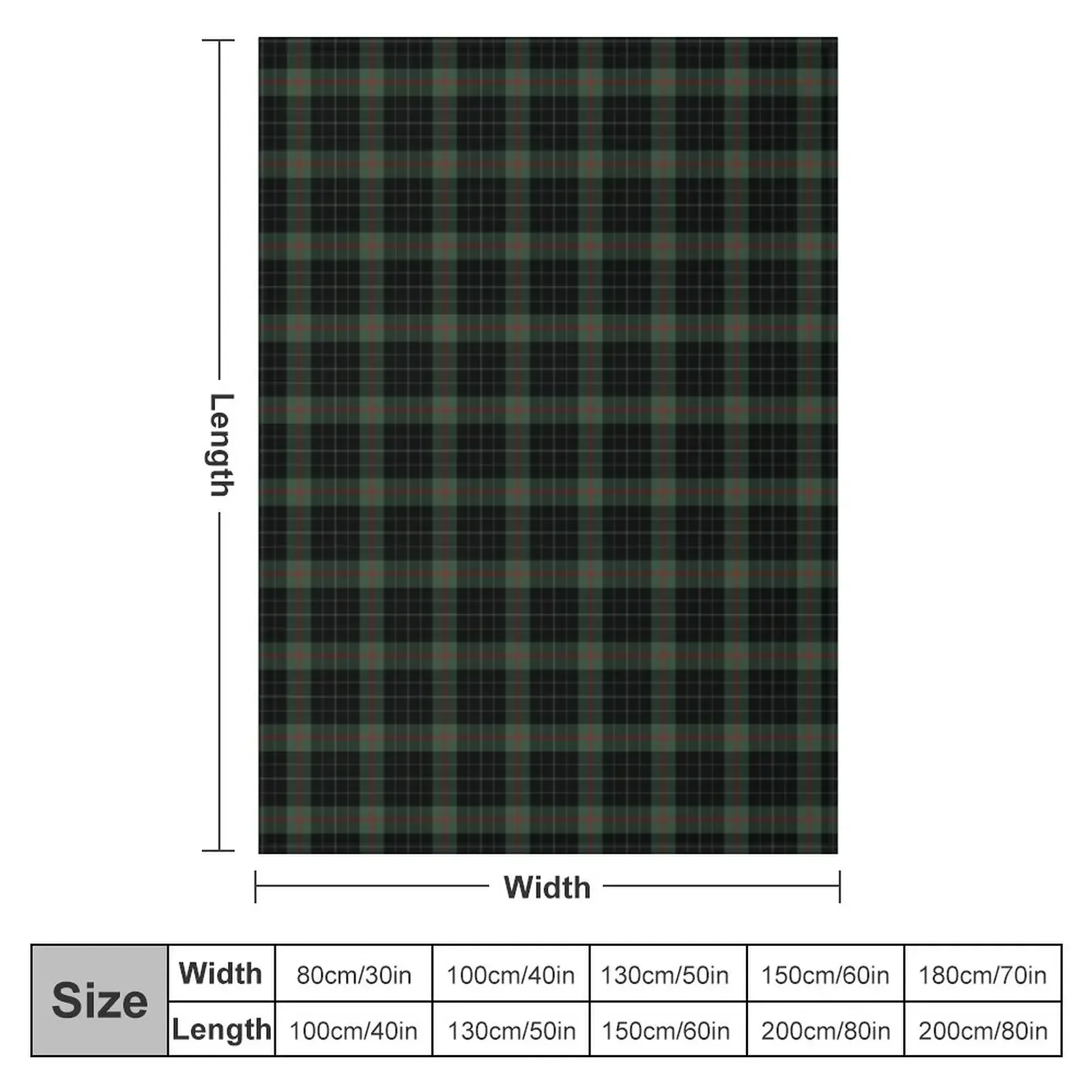 Clan Gunn Tartan Throw Blanket Sofa Throw Luxury Throw Loose Blankets