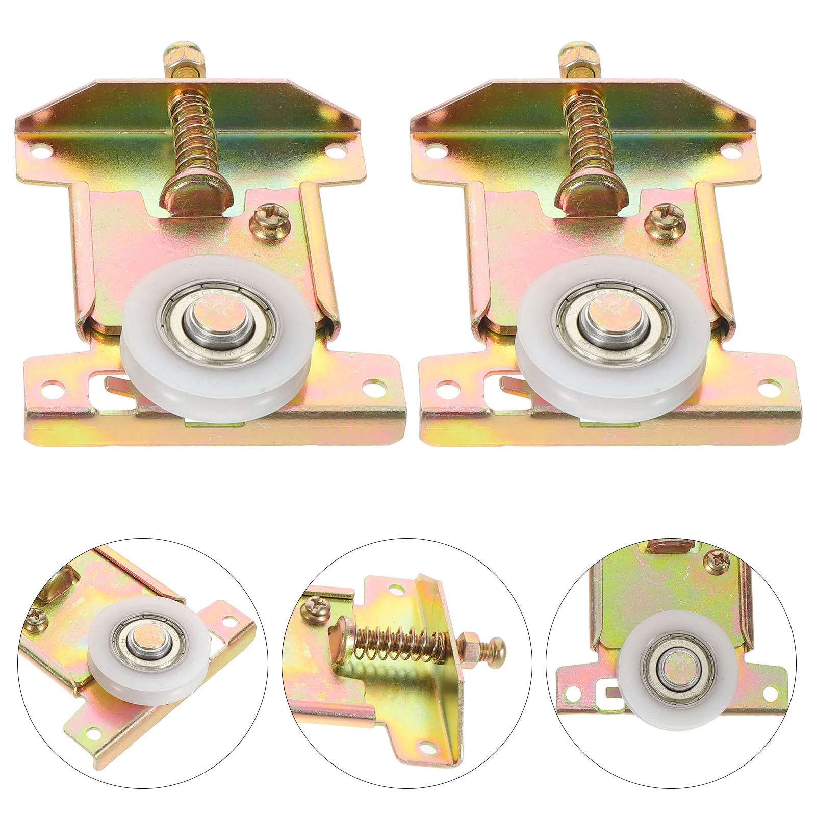 

2Pcs Closet Door Roller Heavy Duty Sliding Wheels Wardrobe Sliding Pulley Replacement Hardware Cabinet Barn Door Track Rollers