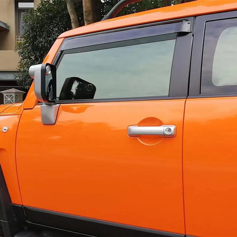 Adhesive Mount PC Acrylic Window Visors For Toyota FJ Cruiser 2007-2020 Rain Guard Wind Deflectors Direct Fit
