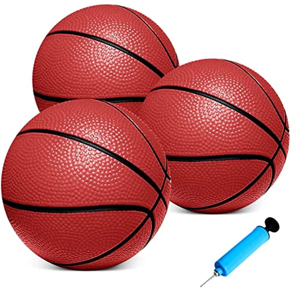 Mini Basketballs 3 Pieces 15cm Small Basketball Durable PVC Basketballs for Mini Basketball Hoop for Toddlers Kids Teenagers