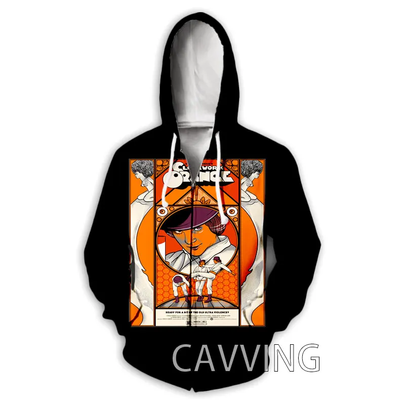 CAVVING  3D Printed  Movie A Clockwork Orange  Zipper Hoodies Zip Hooded Sweatshirt Harajuku Hoodie Sweatshirt for Men/women