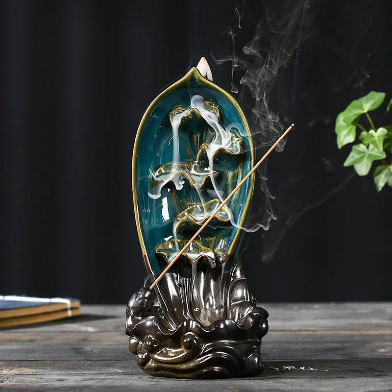 Ceramic Incense Backflow Cones Censer Waterfall Decoration