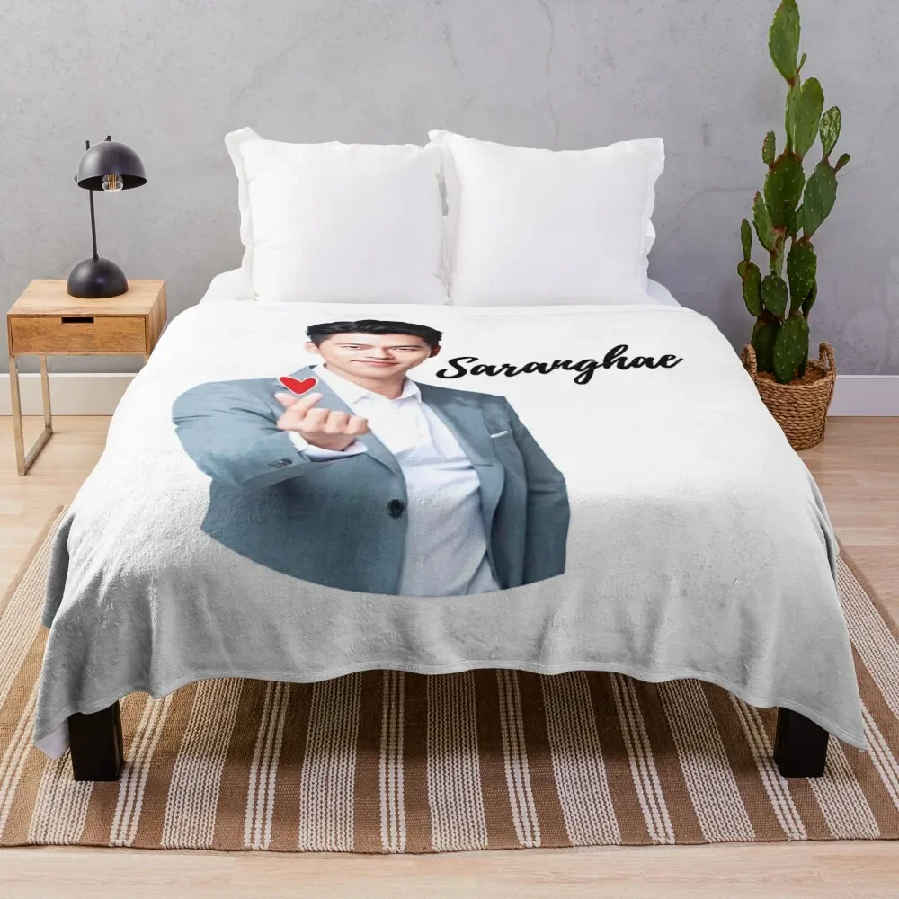 Hyun Bin Saranghae Throw Blanket Luxury Thin Blankets