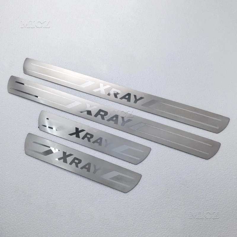 For LADA XRAY 2015-2019 Car Door Sill Trim Covers Stainless Steel Door Sills Scuff Plate