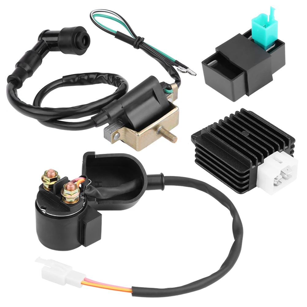 Regulator Rectifier Starter Relay Ignition Coil CDI Box For 50cc 70cc 90 110cc ATV Quad