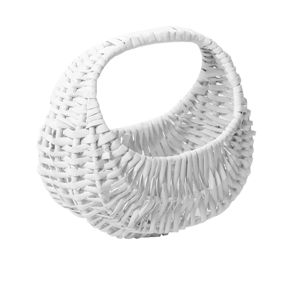 

Flower Girl Basket Wicker Basket Weaving Basket Flower Storage Basket Decorative Basket