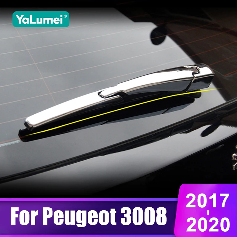 

For Peugeot 3008 GT 2017 2018 2019 2020 3008GT MK2 Hybrid Car Rear Wiper Window Wiper Cover Trim Accessories