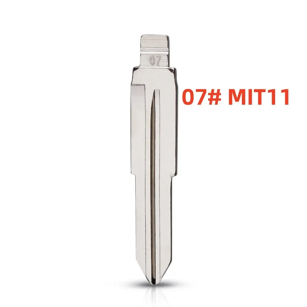 

10шт 07 # Сменный KD автомобильный ключ MIT11, металлический необрезанный пустой дистанционный флип-ключ для Mitsubishi KEYDIY VVDI JMD, пульт дистанционного управления