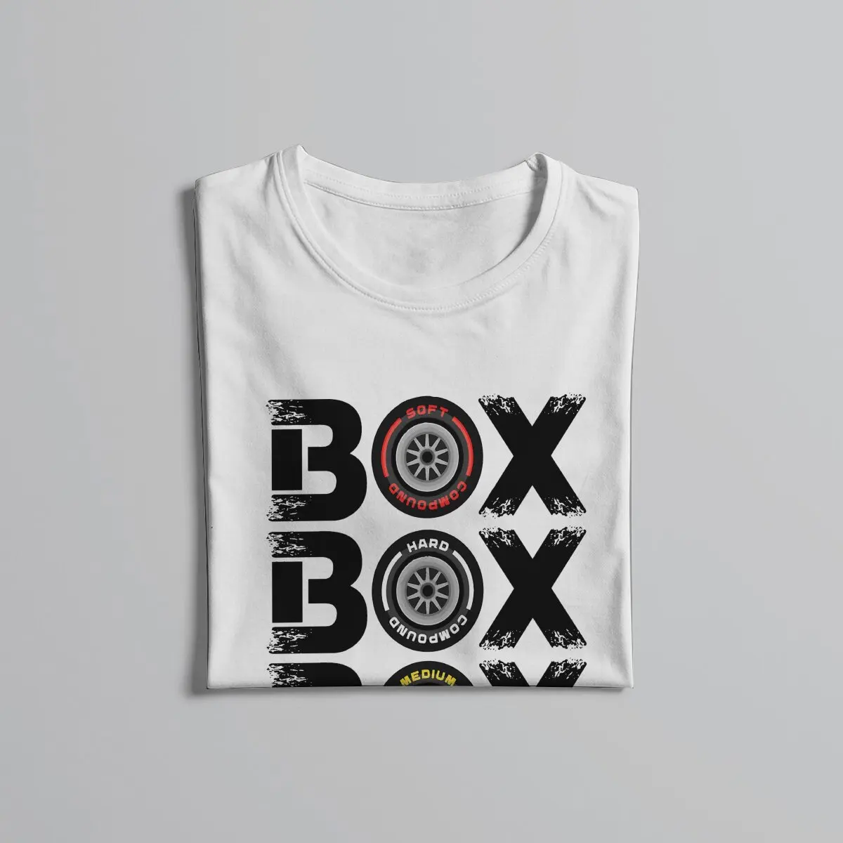 Box Box Box F1 Tyre Compound F1 Formula 1 T Shirt Graphic Crewneck TShirt Polyester Short Sleeve