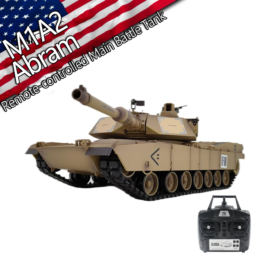 

Супербольшая инфракрасная модель боевого танка M1A2 Abrams в масштабе 1:16, уличная Военная Боевая игрушка с дистанционным управлением, гусеничный Танк для мальчиков, детский подарок