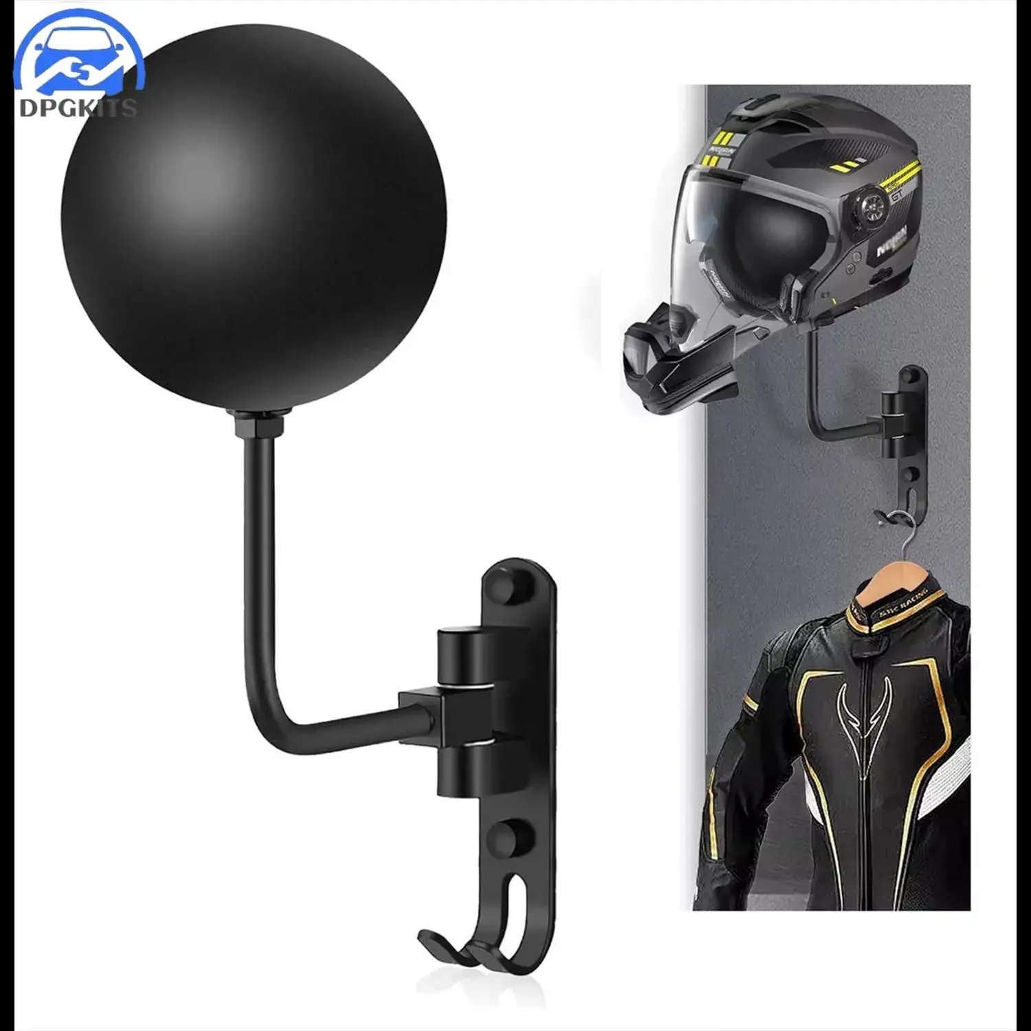

DPGKITS 1pc Hanging Motorcycle Helmet Stand Helmet Stand Hook Style Cycling Clothes Rack For Car Motorcycle Atv Accessories