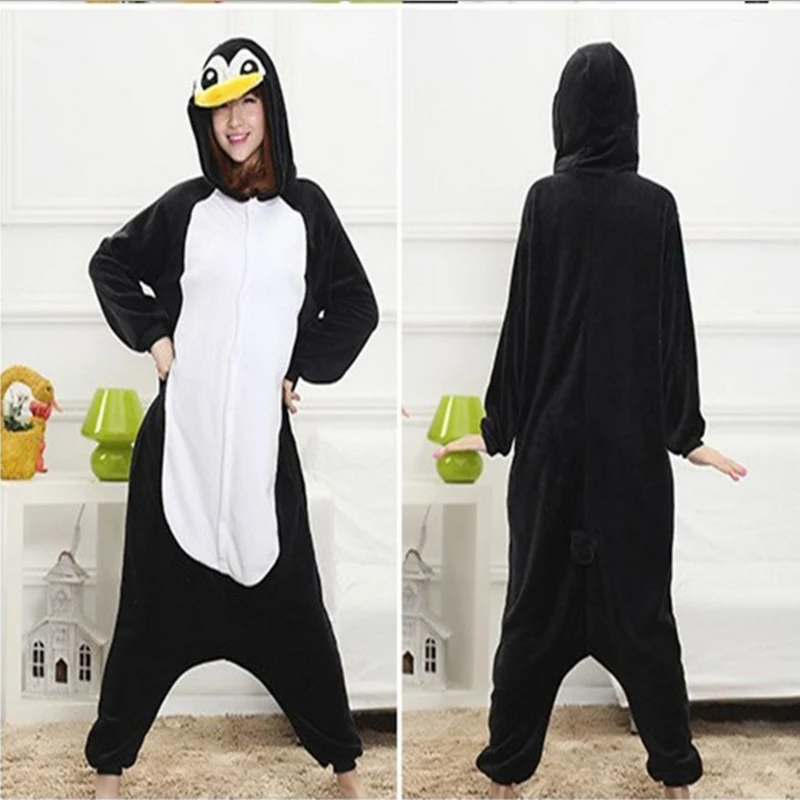 Adults Animal Onesies Panda Frog Bear Pajamas Women Winter Thicken Warm Plush Sleepwear Cartoon Rabbit Flannel Cosplay Jumpsuits