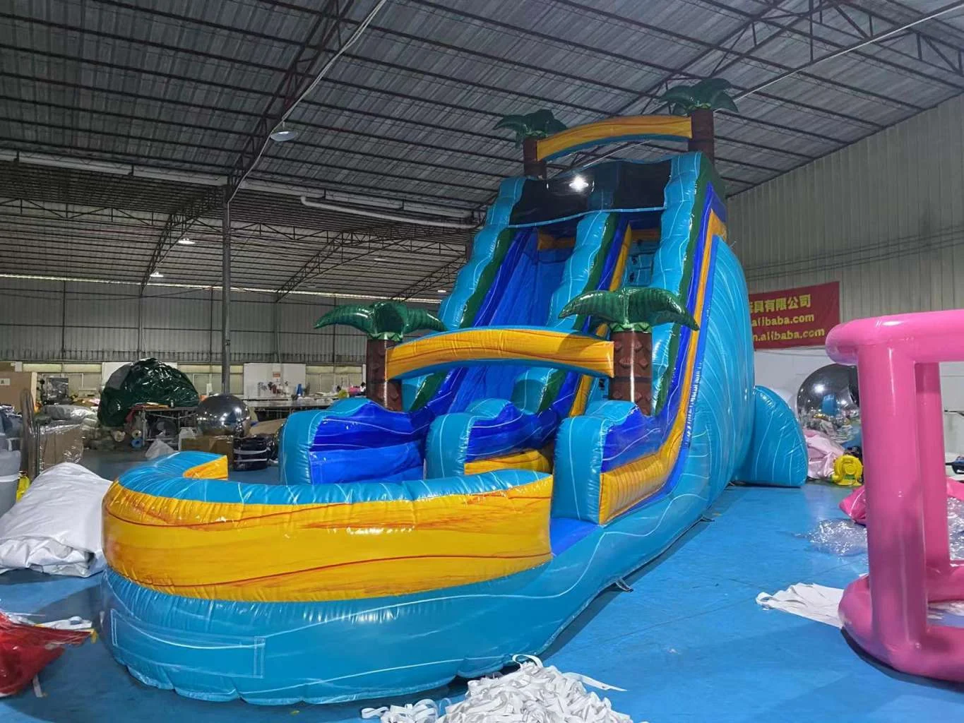 Waterglijbaan Zwembad Commerciële Opblaasbare Waterglijbaan Voor Kid Grote Goedkope Bounce House Jumper Springkussen Springkasteel Uitsmijter