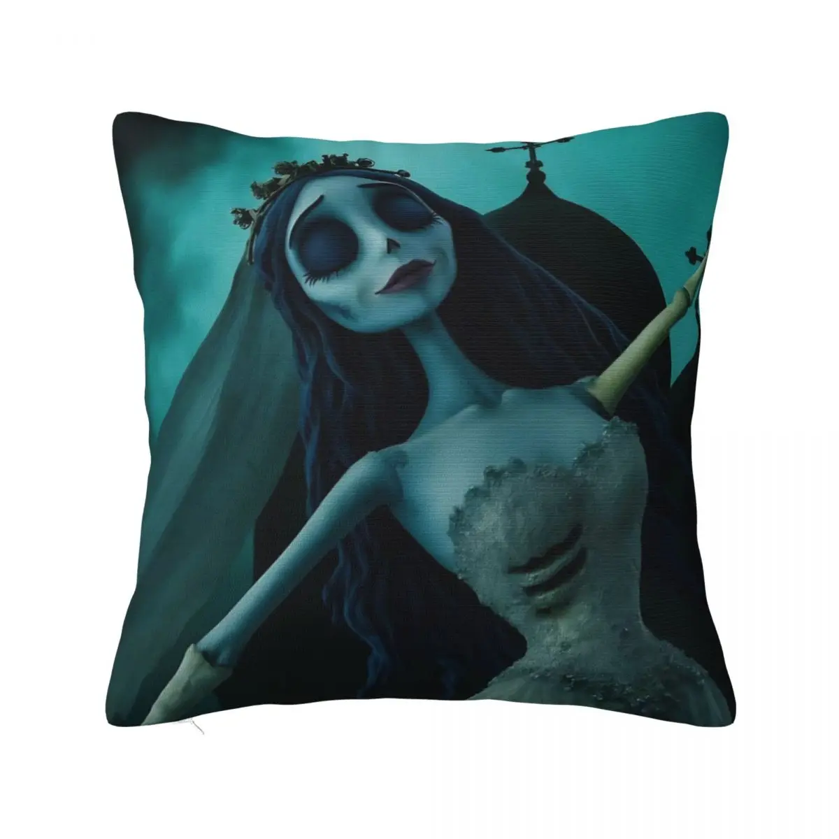 Corpse Bride Emily Pillowcase Soft Polyester Cushion Cover Decorations Pillow Case Cover Sofa Zipper 45X45cm